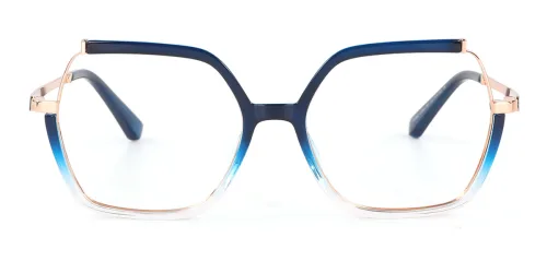 TJ882 Lindsay Geometric blue glasses
