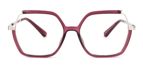 TJ882 Lindsay Geometric red glasses