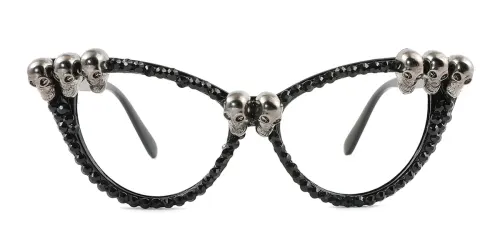 W023 Wilder Cateye black glasses