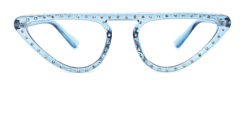 W68021 Kiho Cateye blue glasses
