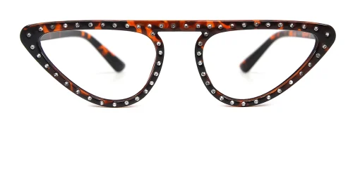 Tortoiseshell Cateye Unique Gorgeous Rhinestone  Eyeglasses | WhereLight