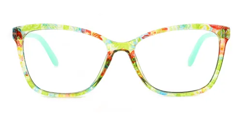 X001 Vickie Rectangle green glasses