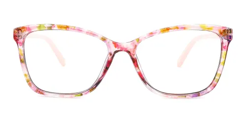 X001 Vickie Rectangle pink glasses