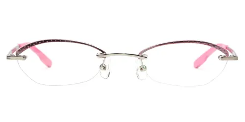 X7302 MYRA Oval pink glasses