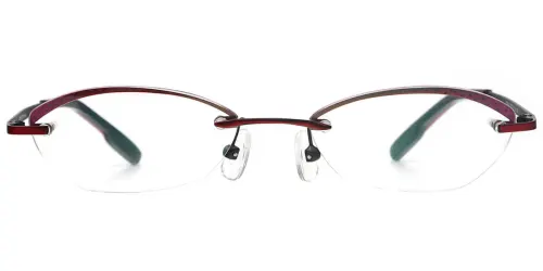 X7302 MYRA Oval red glasses