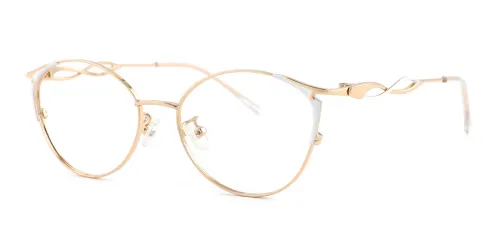 Y036 Mckinney Cateye white glasses