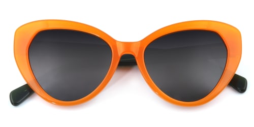 YC31072 Keely Cateye orange glasses