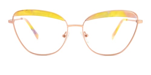 YD1040 Jessye Cateye yellow glasses