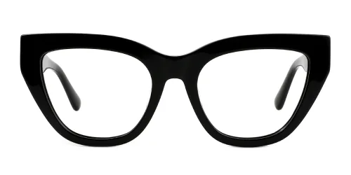 YD1208 Fidel Cateye black glasses