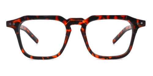 Z3327 Carol Geometric tortoiseshell glasses