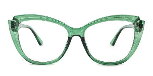 Z3338 Jaylee Cateye green glasses