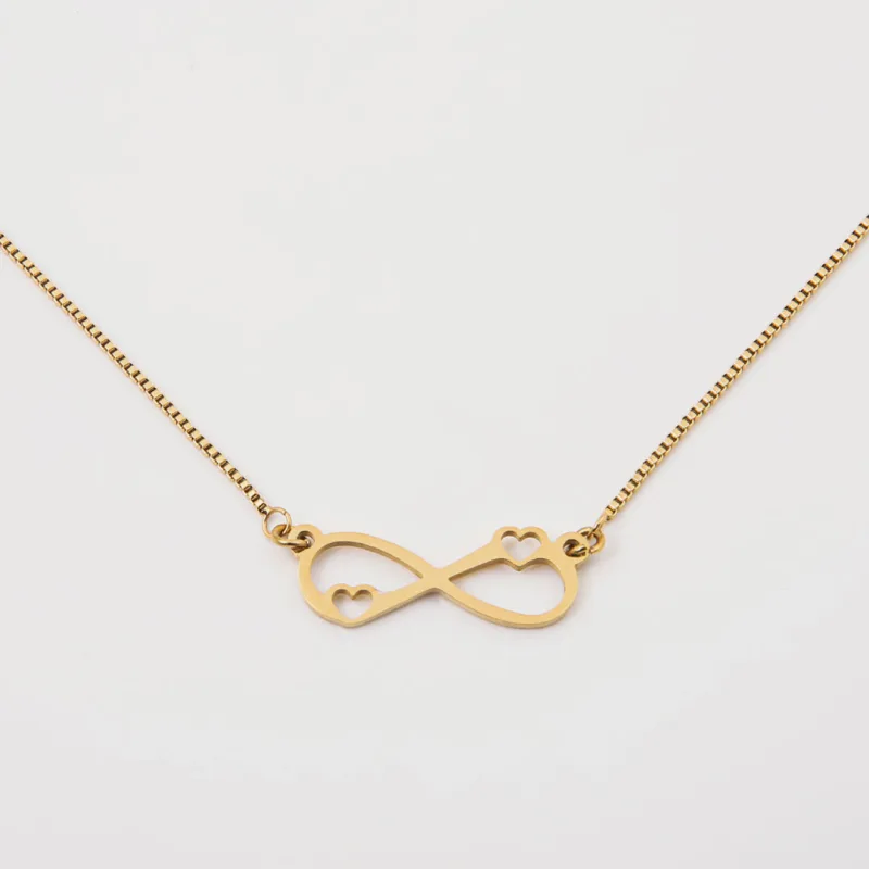 Gold Mobius Heart-Shape Necklace