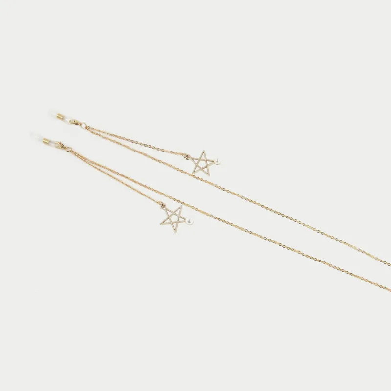 Gold Starry Metal Glasses chain