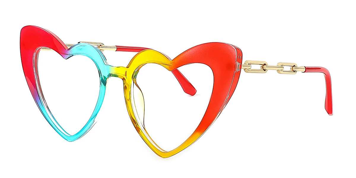 Multicolor Heart Unique Gorgeous  Eyeglasses | WhereLight