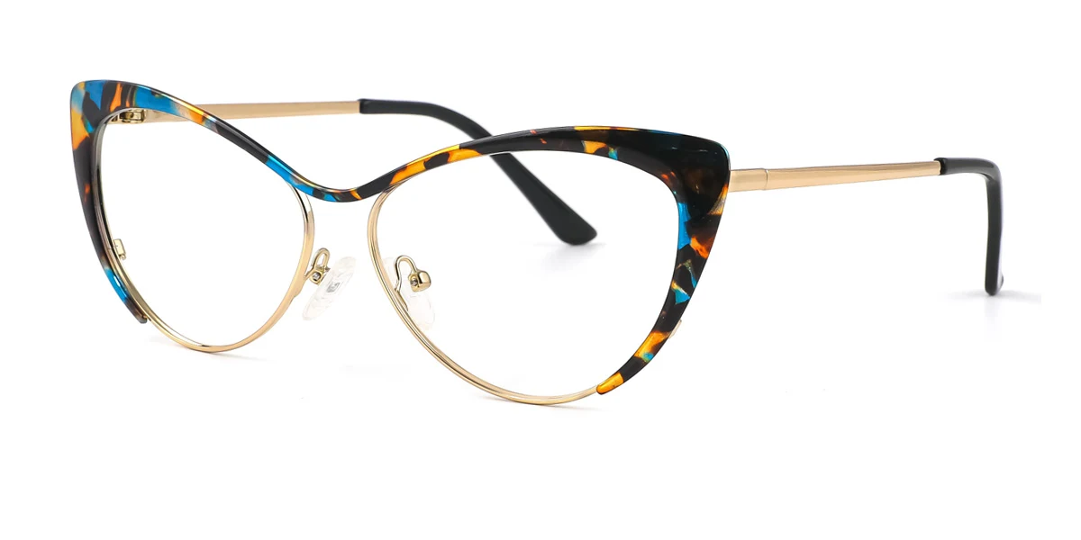 Floral Cateye Unique Gorgeous Spring Hinges Eyeglasses | WhereLight