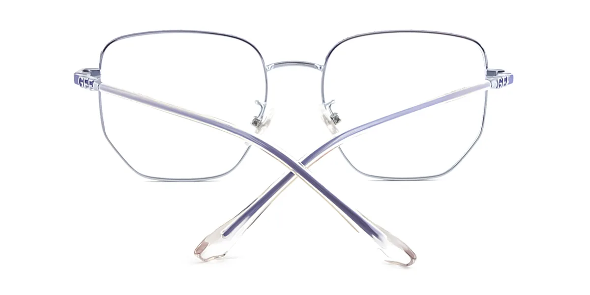 Blue Geometric Simple Super Light Eyeglasses | WhereLight