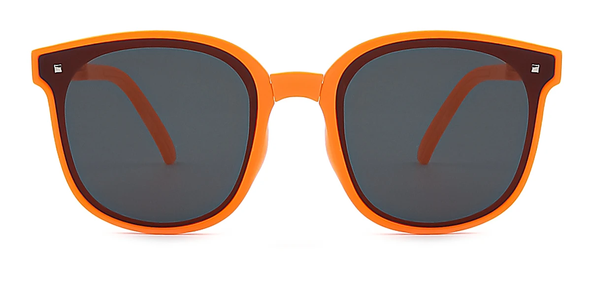 Orange Rectangle Simple Classic Retro Custom Engraving Sunglasses | WhereLight