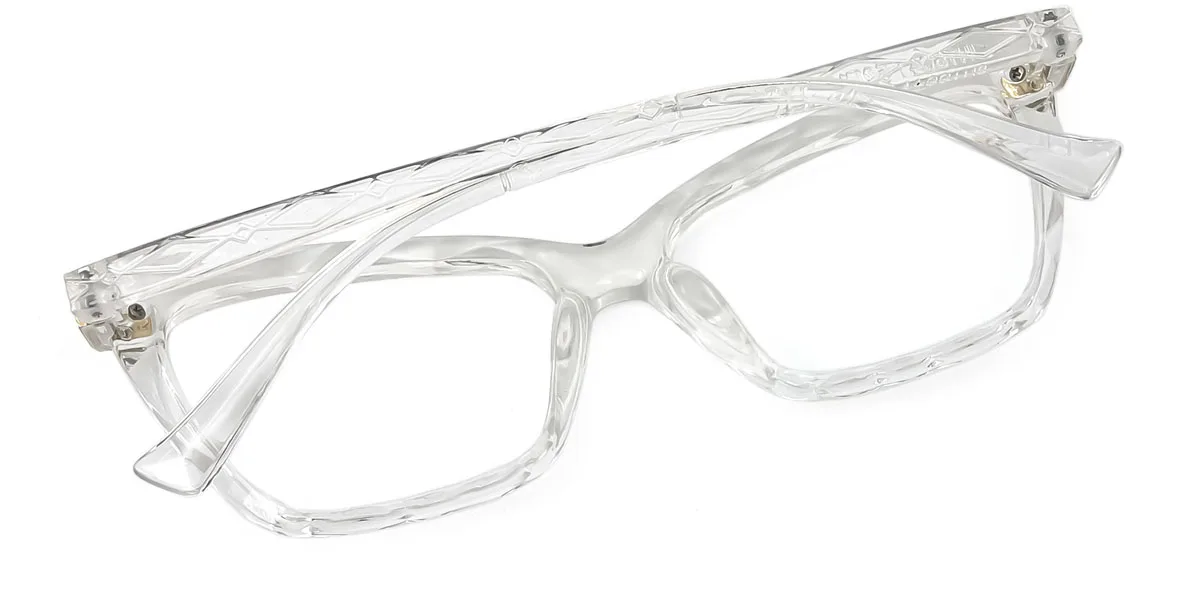 Clear Cateye Irregular Simple Unique Gorgeous Super Light Eyeglasses | WhereLight