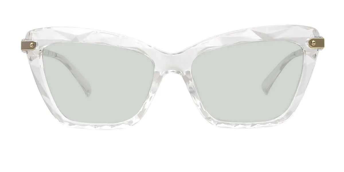 Clear Cateye Irregular Simple Unique Gorgeous Super Light Eyeglasses | WhereLight