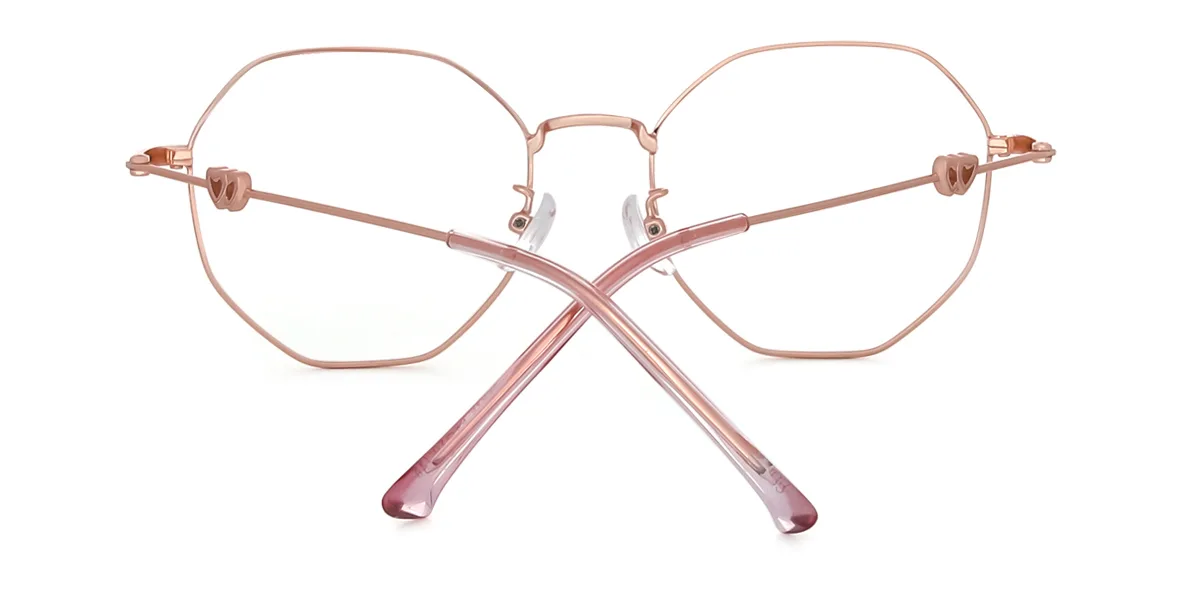 Pink Geometric Unique Gorgeous Super Light Eyeglasses | WhereLight