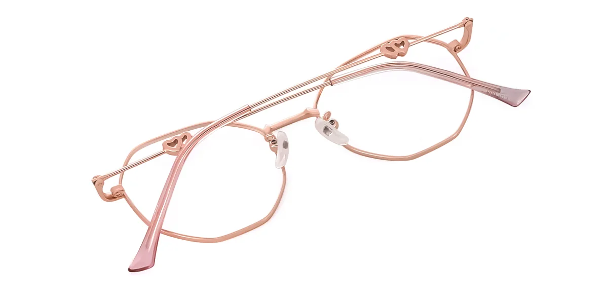 Pink Geometric Unique Gorgeous Super Light Eyeglasses | WhereLight