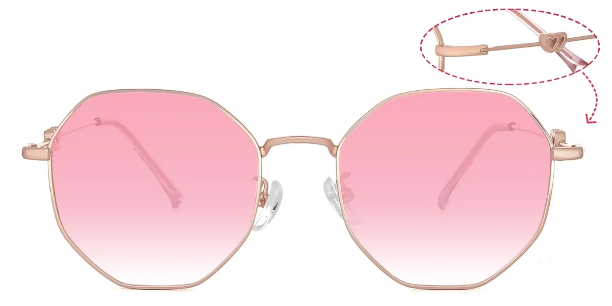 Pink Geometric Unique Gorgeous Super Light Eyeglasses | WhereLight