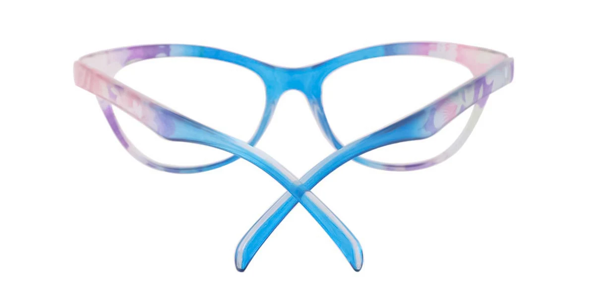 Blue Cateye Unique Super Light Custom Engraving Eyeglasses | WhereLight