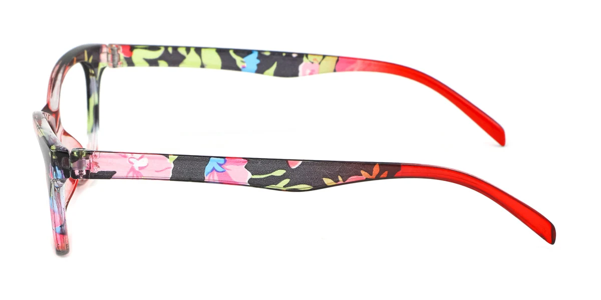 Red Cateye Unique Super Light Custom Engraving Eyeglasses | WhereLight