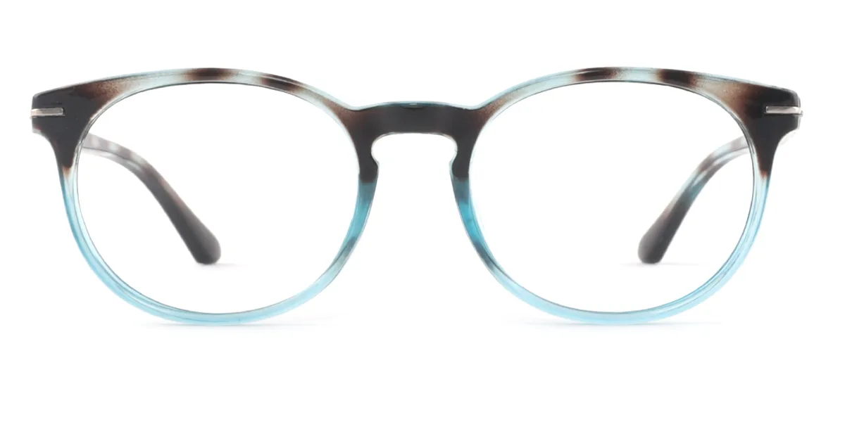 Blue Oval Classic Spring Hinges Super Light Custom Engraving Eyeglasses | WhereLight
