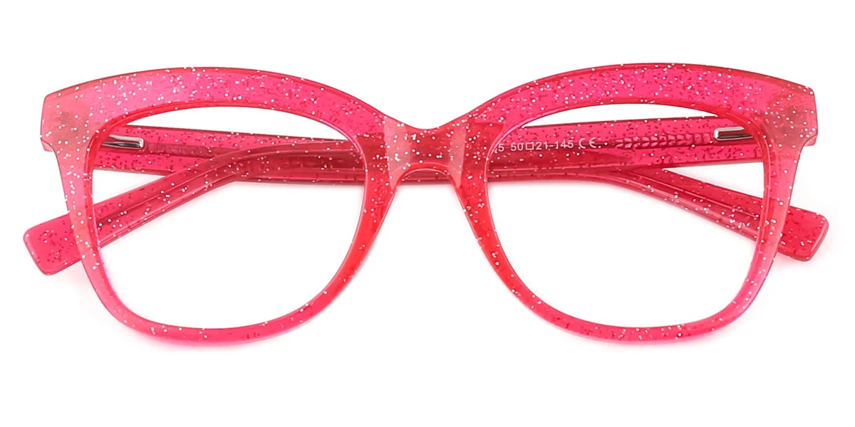 Red Oval Unique Full-rim Tr90 Large Glasses for female from Wherelight