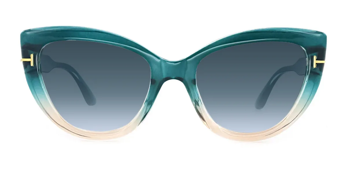 Green Cateye Unique Custom Engraving Eyeglasses | WhereLight