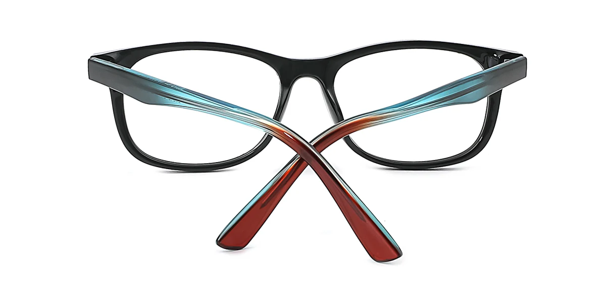 Floral Rectangle Simple Classic Unique Super Light Custom Engraving Eyeglasses | WhereLight