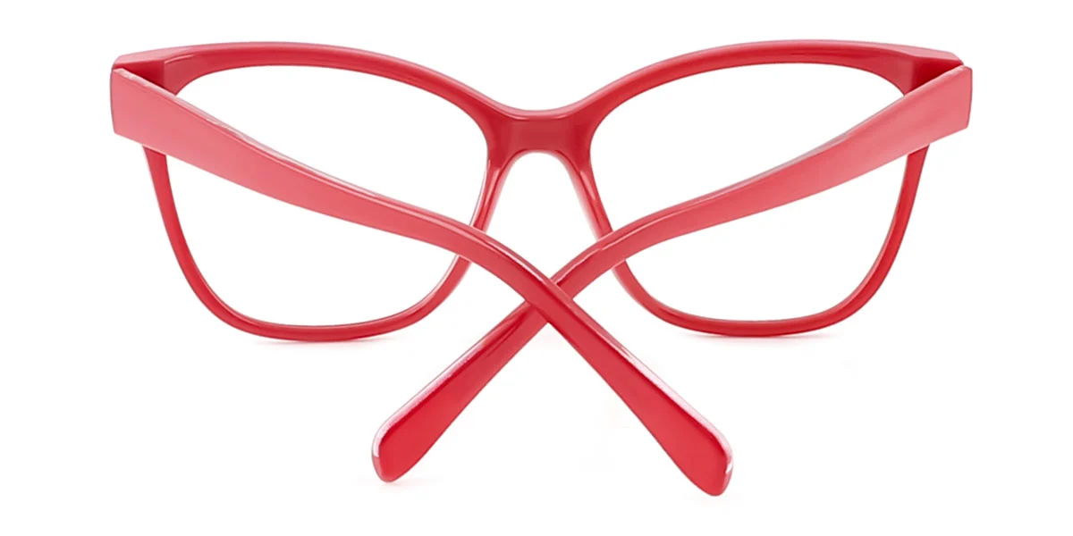 Red Oval Unique Full-rim Tr90 Large Glasses for female from Wherelight