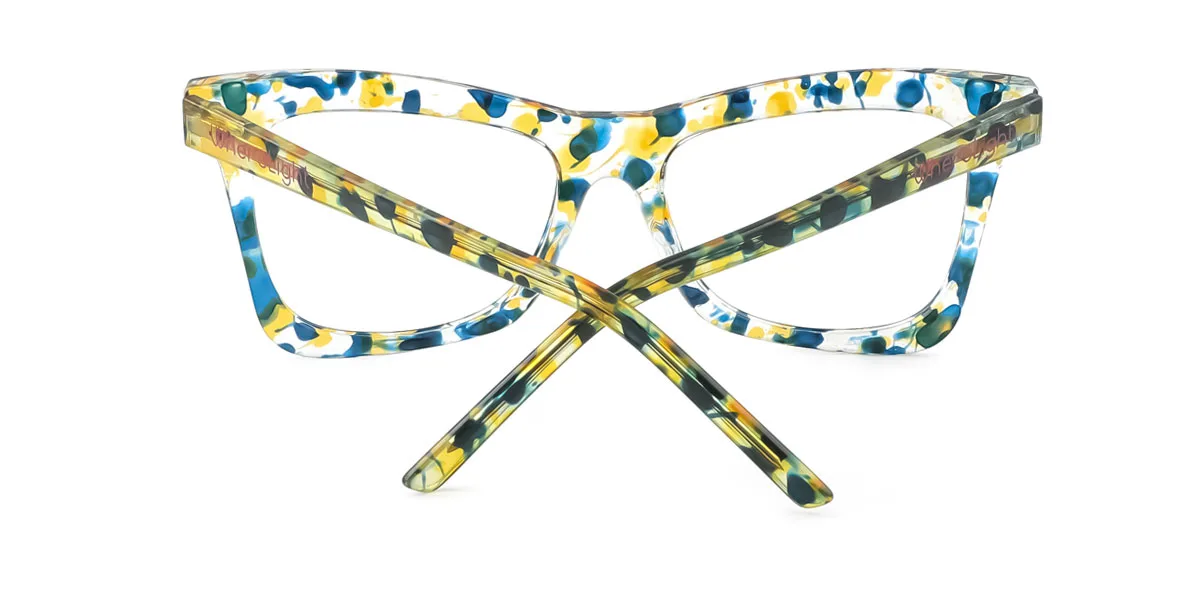 Floral Geometric Butterfly Irregular Retro Unique Spring Hinges Custom Engraving Eyeglasses | WhereLight