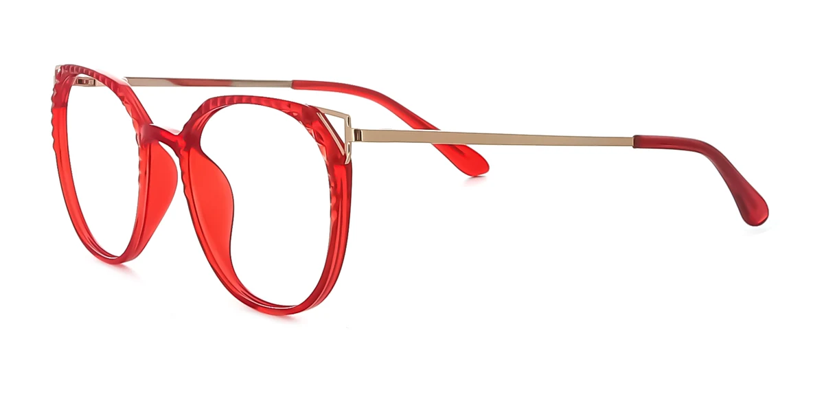 Red Cateye Unique Gorgeous Spring Hinges Super Light Eyeglasses | WhereLight