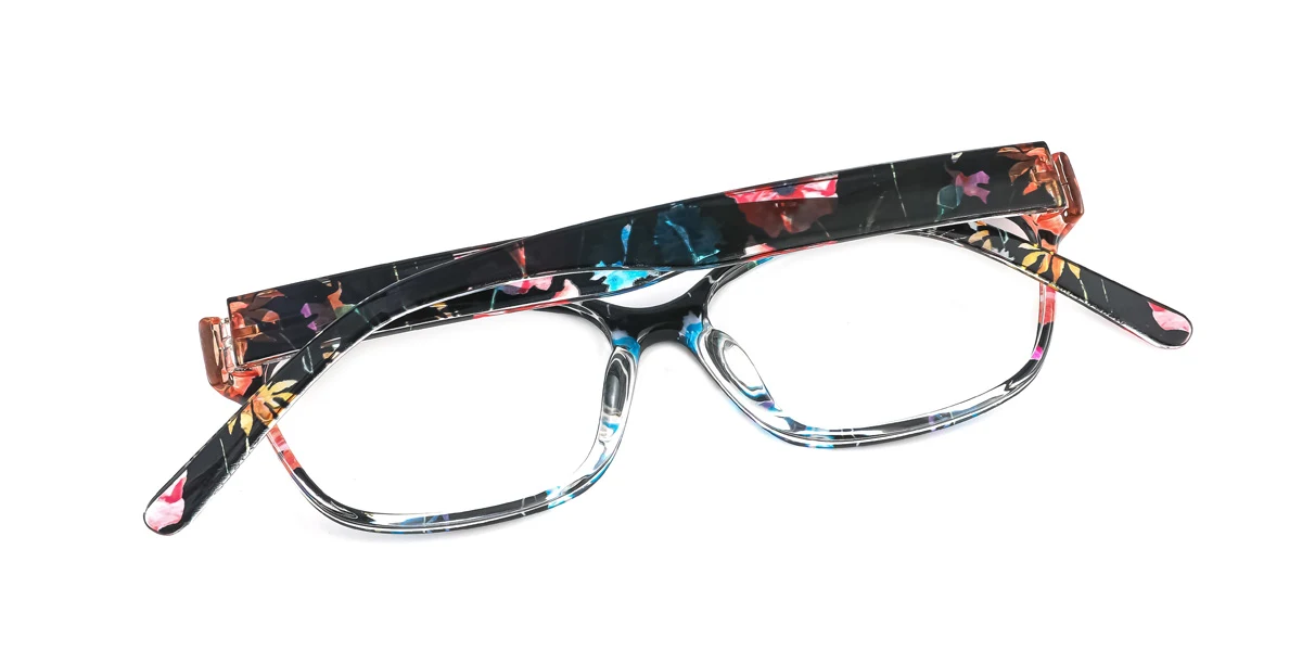 Floral Oval Classic Super Light Custom Engraving Eyeglasses | WhereLight