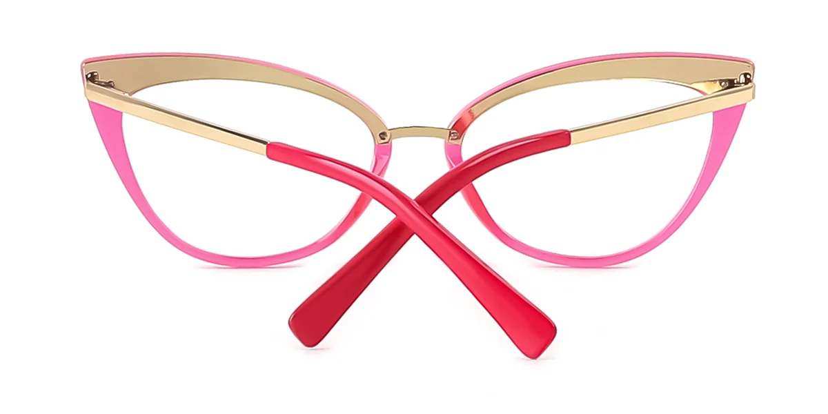 Pink Cateye Unique Spring Hinges Eyeglasses | WhereLight