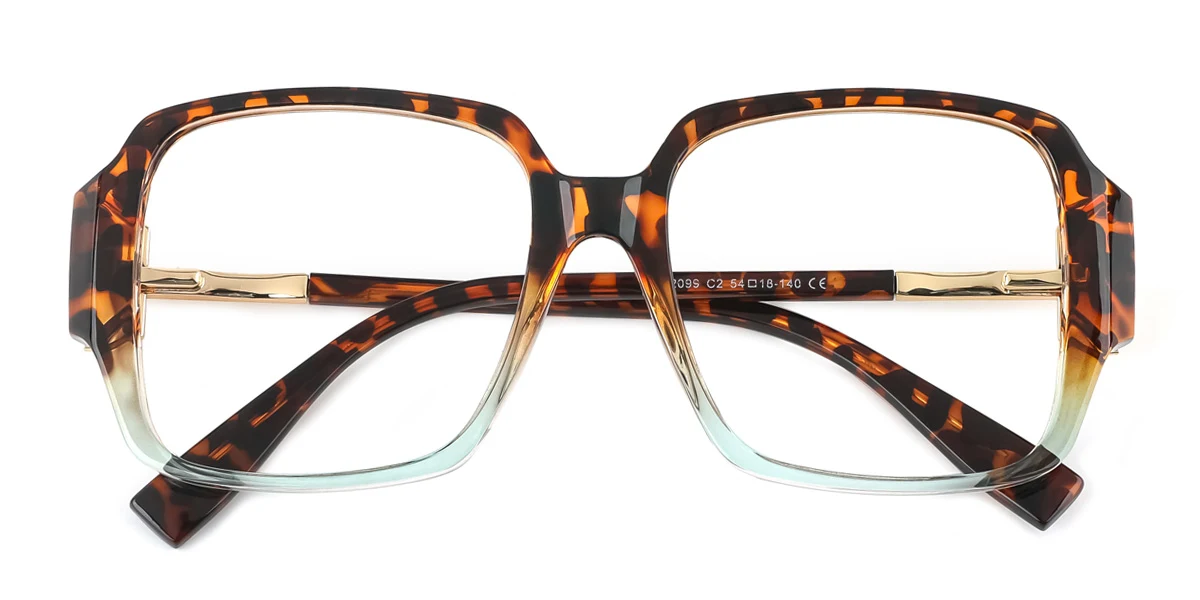 Tortoiseshell Rectangle Gorgeous  Eyeglasses | WhereLight