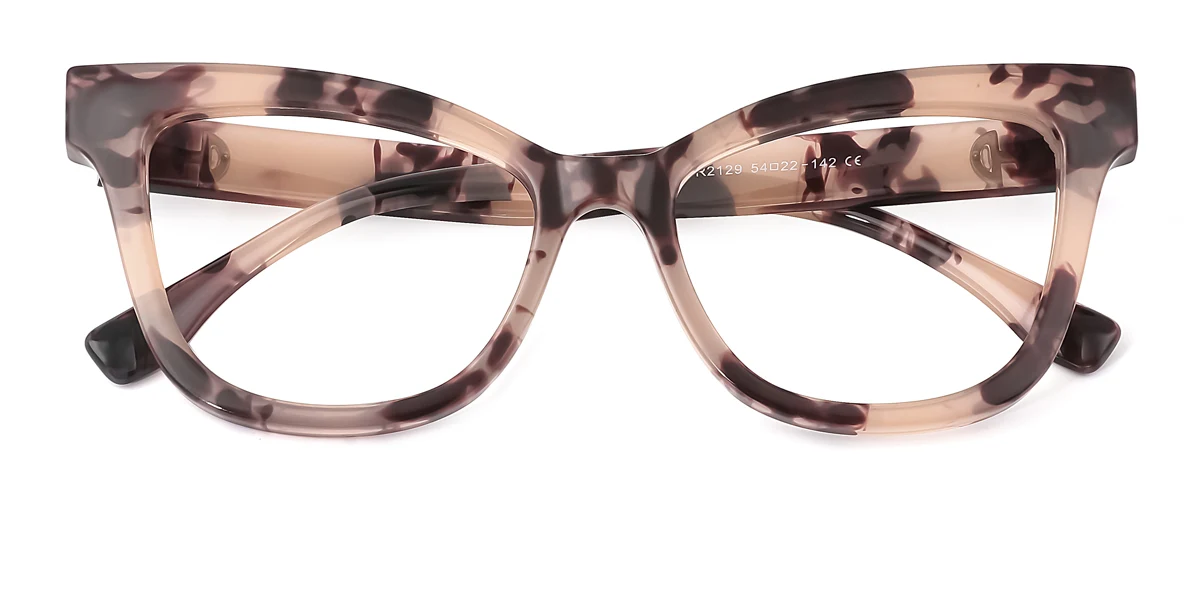 Floral Cateye Unique Floral Acetate Spring Hinges Custom Engraving Eyeglasses | WhereLight