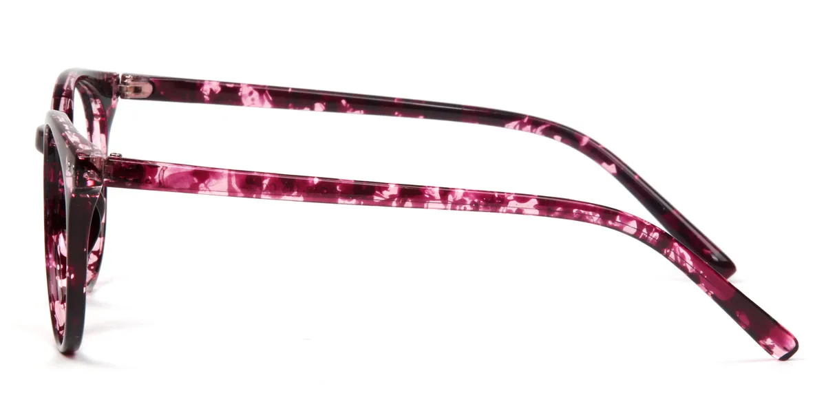 Purple Oval Classic Super Light Custom Engraving Eyeglasses | WhereLight