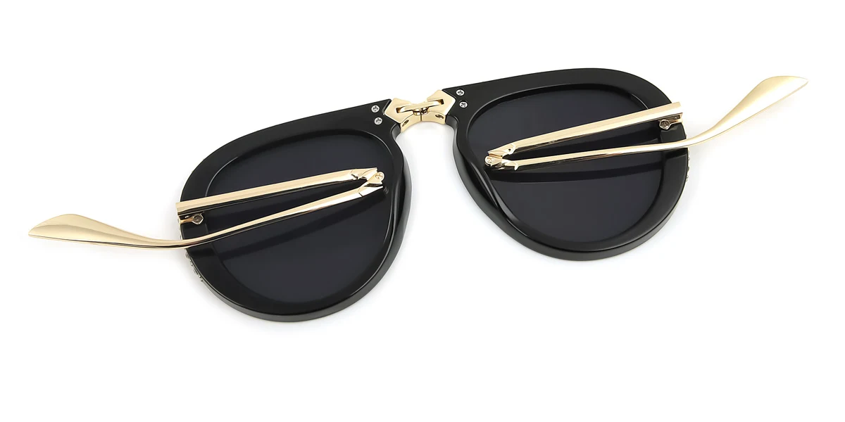 Black Aviator Classic Unique Extended Fit Sunglasses WhereLight