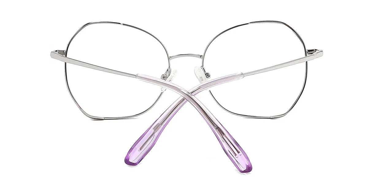 Purple Oval Simple Classic  Eyeglasses | WhereLight