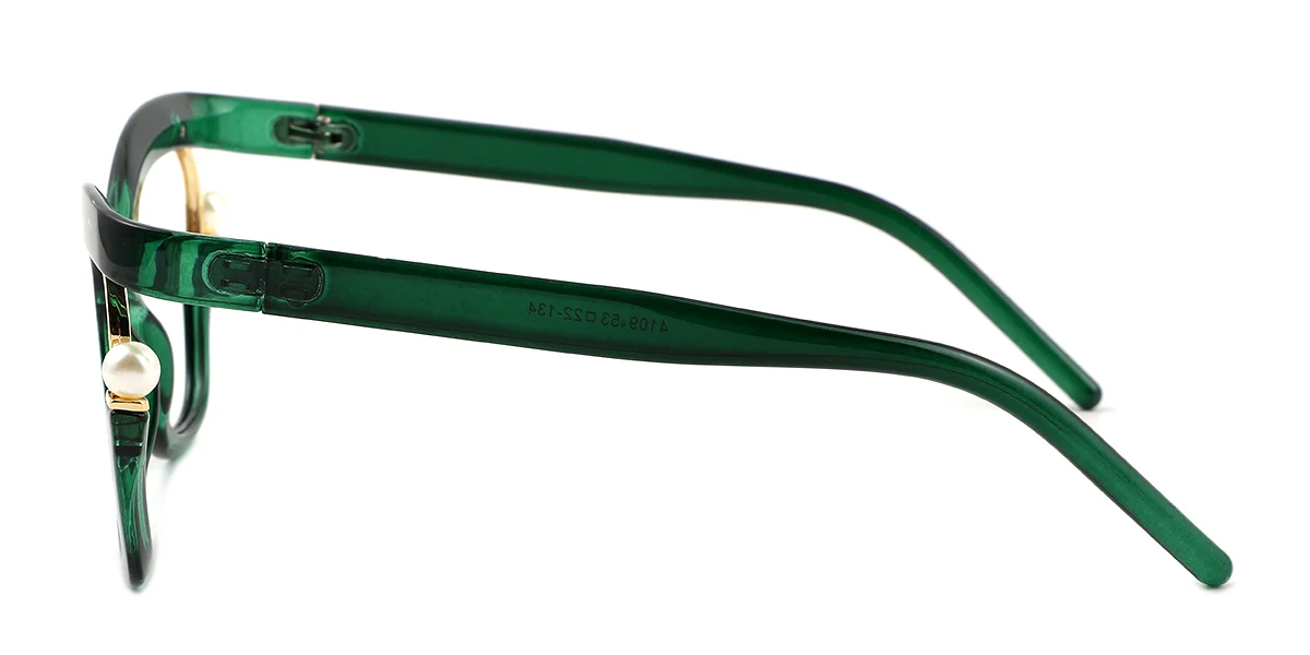 Green Rectangle Retro Unique Custom Engraving Eyeglasses WhereLight