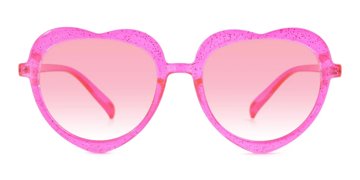 Pink Heart Retro Unique Super Light Custom Engraving Eyeglasses | WhereLight