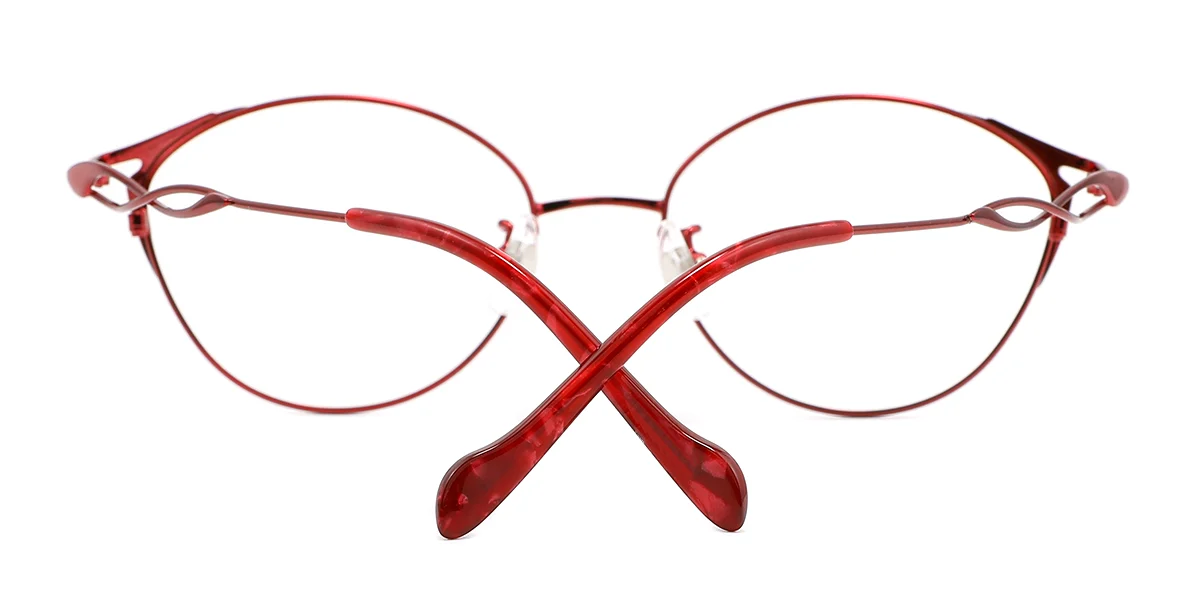 Red Oval Simple Classic Super Light Eyeglasses WhereLight
