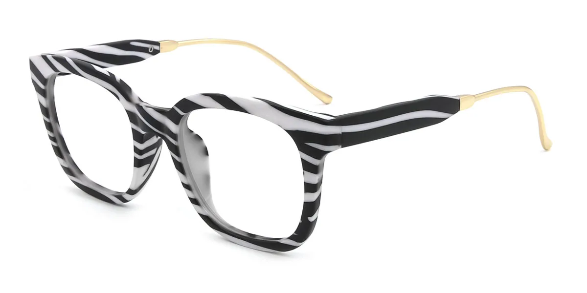 Floral Rectangle Retro Custom Engraving Eyeglasses | WhereLight