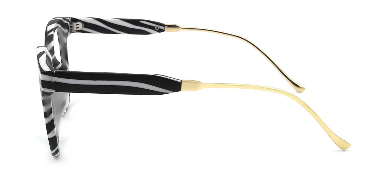 Floral Rectangle Retro Custom Engraving Eyeglasses | WhereLight