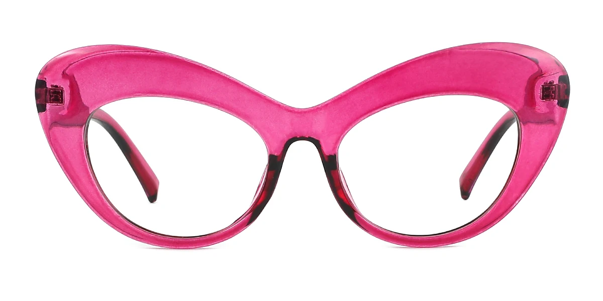 Purple Cateye Simple Custom Engraving Eyeglasses | WhereLight