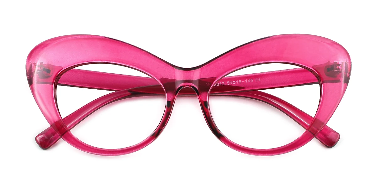 Purple Cateye Simple Custom Engraving Eyeglasses | WhereLight