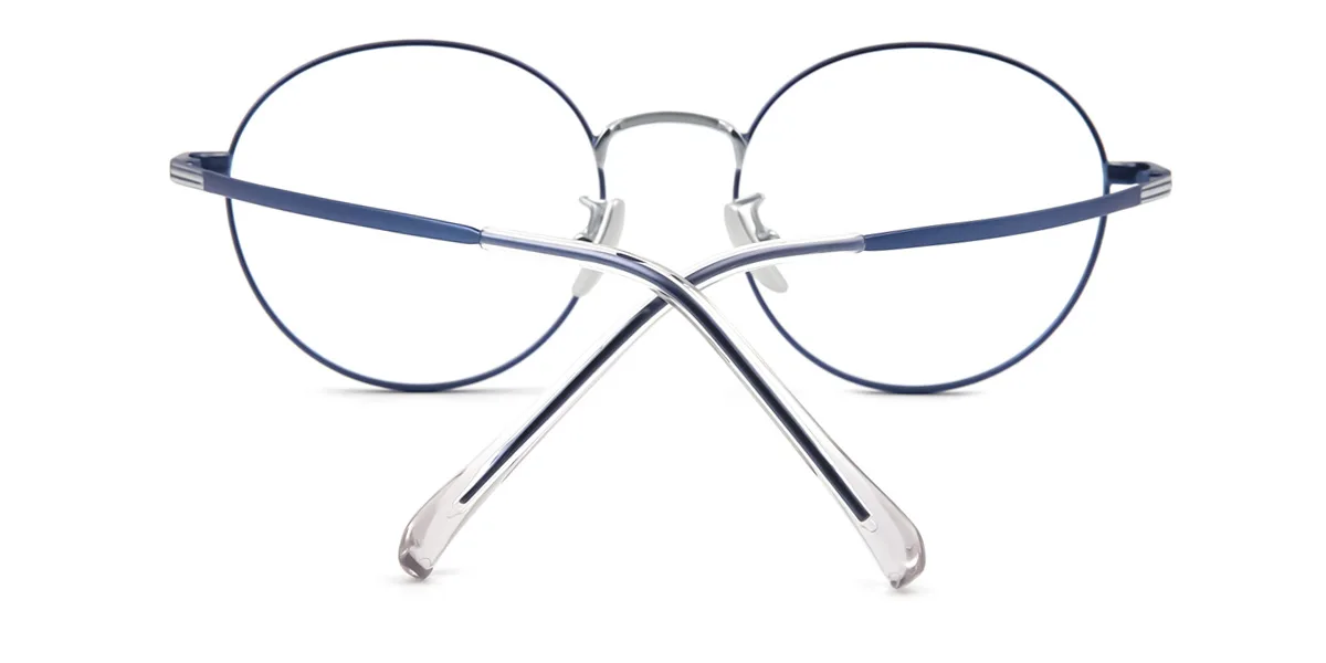 Blue Round Classic Super Light Eyeglasses | WhereLight